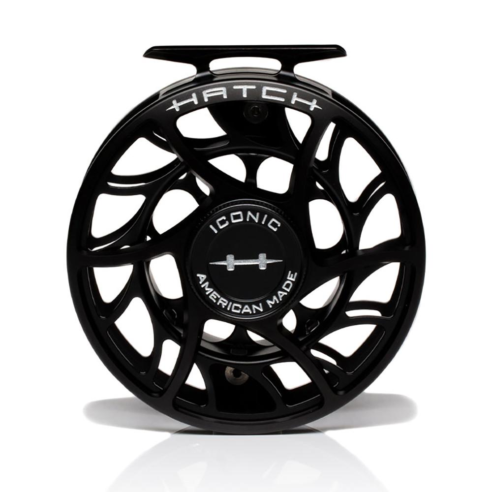 Hatch Iconic Fly Reel – 9 Plus in Black Silver